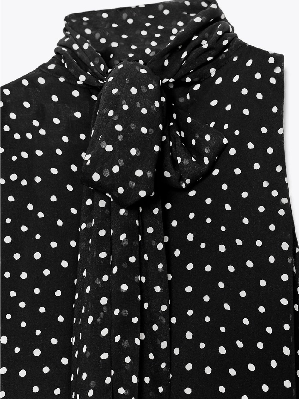 Zara Black and White Polka Dot Halter Maxi Dress - Picture 6 of 10